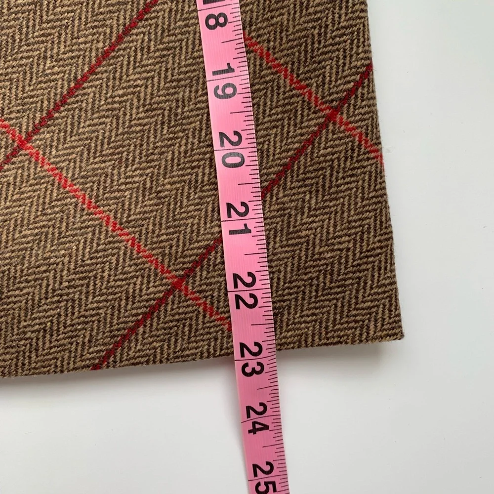 Ann Taylor Loft Wool Skirt Plaid A Line_4
